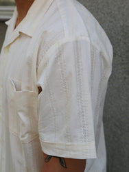 The Real McCOY's Joe McCoy Cuban Shirt S/S – Ecru (MS26007-012)