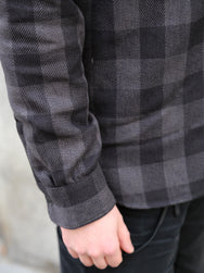 The Real McCoy's 8HU Twisted-Yarn Buffalo Check Flannel Shirt – Black/Charcoal (MS24102)