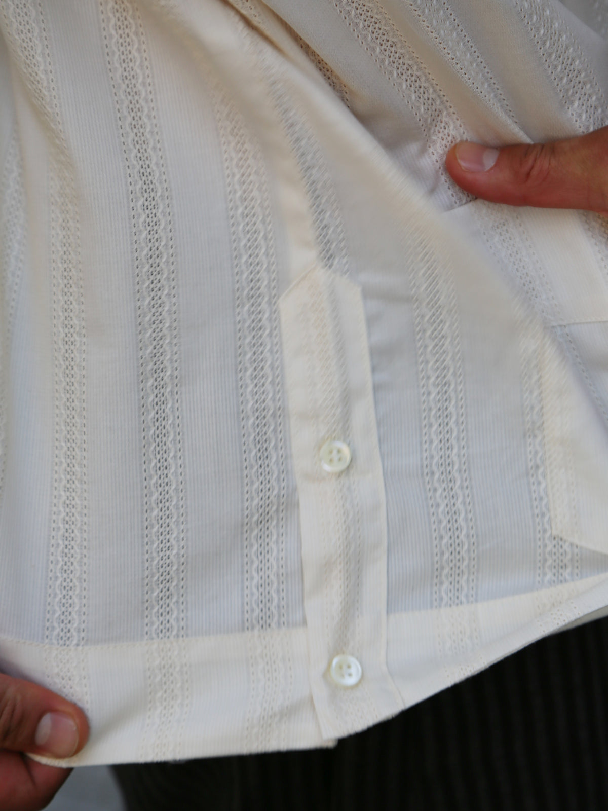 The Real McCOY's Joe McCoy Cuban Shirt S/S – Ecru (MS26007-012)