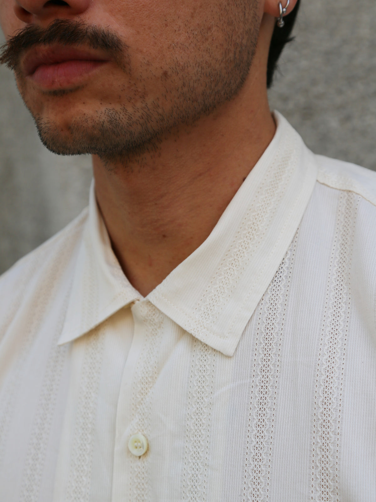 The Real McCOY's Joe McCoy Cuban Shirt S/S – Ecru (MS26007-012)