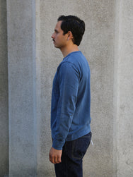 Nudie Jeans Long Sleeve Henley Washed Blue (131945)