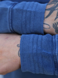 Nudie Jeans Long Sleeve Henley Washed Blue (131945)