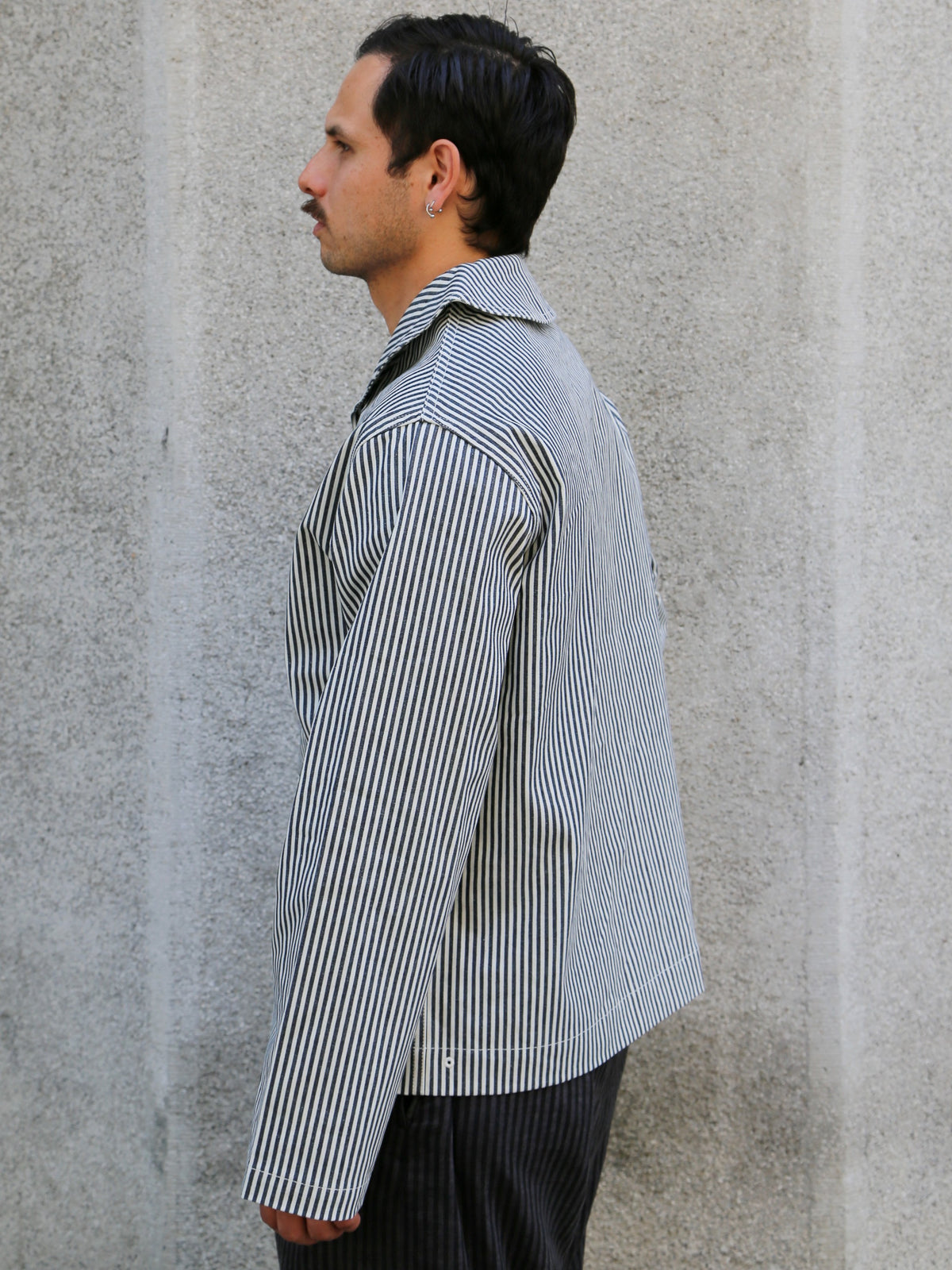 The Real McCOY's U.S. Navy Striped Dungaree Jumper – White/Navy (MJ26004-314)
