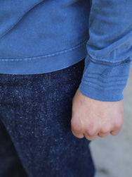 Nudie Jeans Long Sleeve Henley Washed Blue (131945)