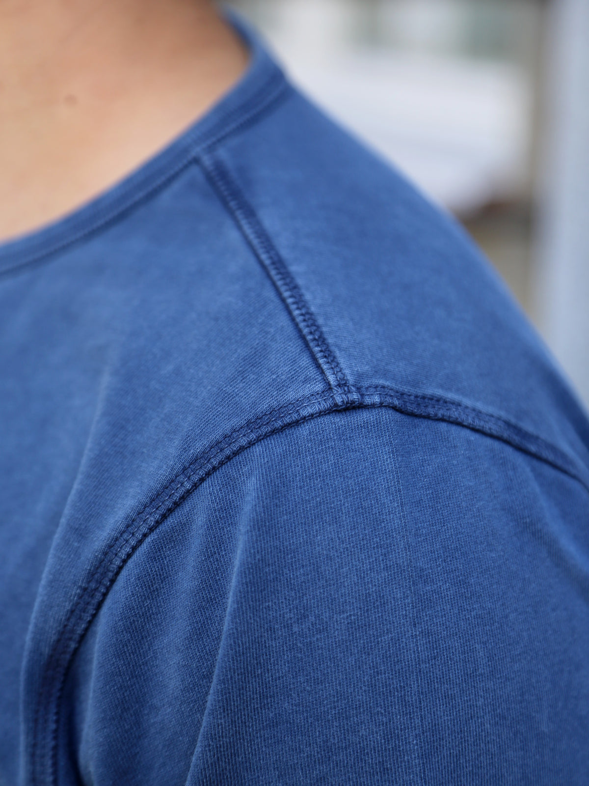 Nudie Jeans Long Sleeve Henley – Washed Blue (131945)