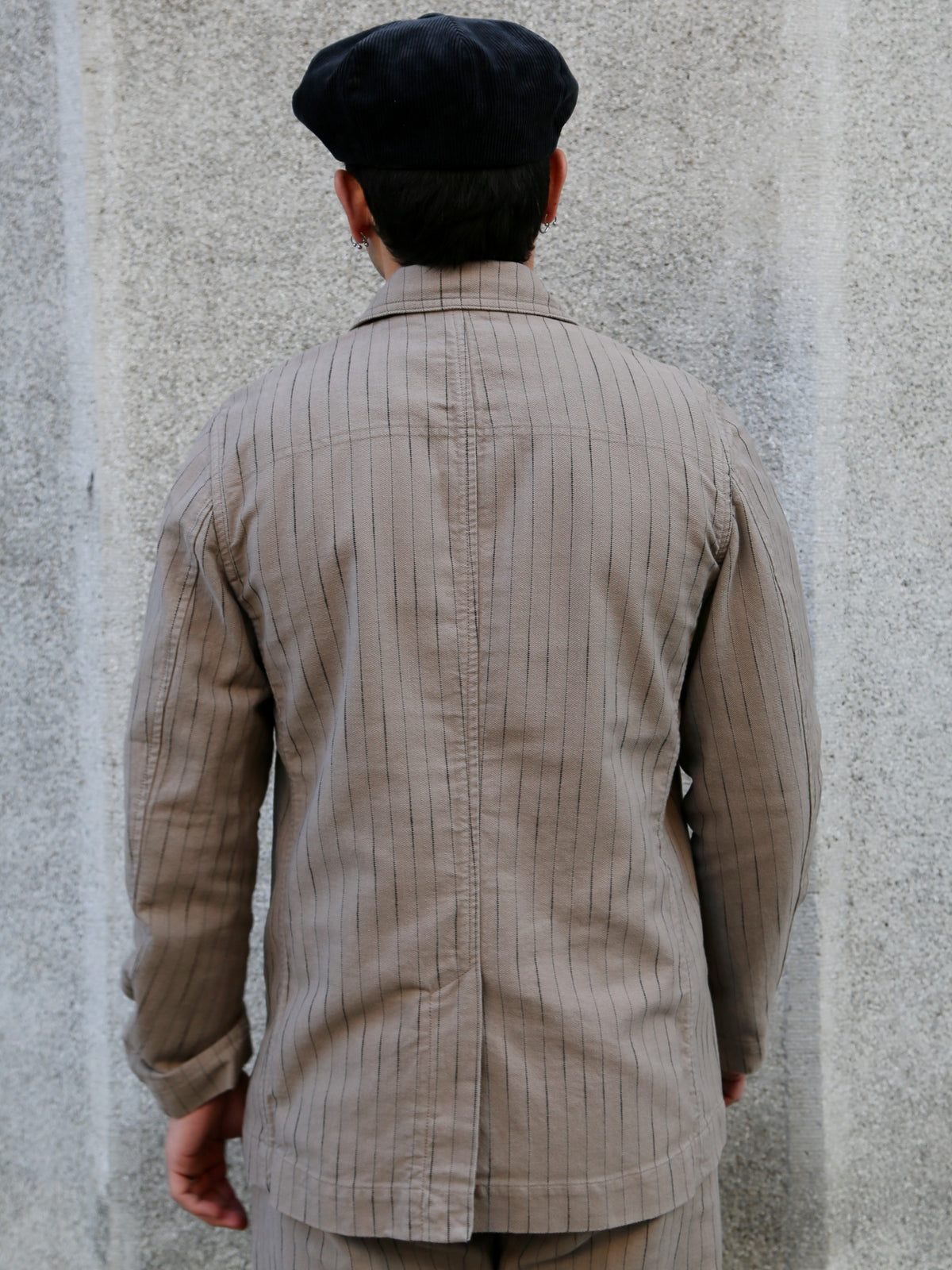 Hansen Garments JOSUF Workwear Blazer – Beige Herringbone Pin (31-57-5)