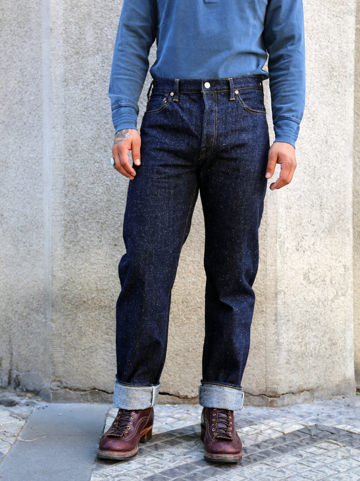 Omoto Denim 16oz Nep Denim Relax Fit Jeans - Indigo (0612)