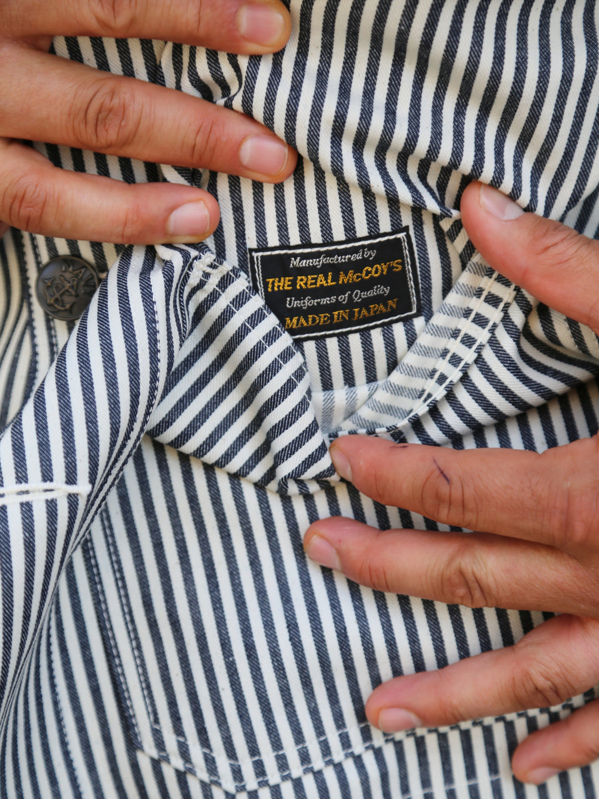 The Real McCOY's U.S. Navy Striped Dungaree Jumper – White/Navy (MJ26004-314)