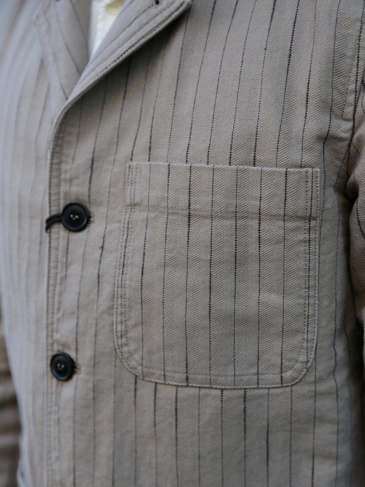 Hansen Garments JOSUF Workwear Blazer – Beige Herringbone Pin (31-57-5)