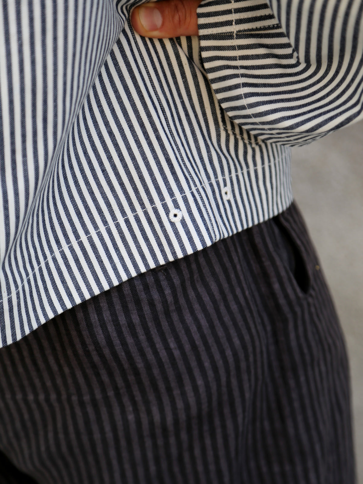 The Real McCOY's U.S. Navy Striped Dungaree Jumper – White/Navy (MJ26004-314)
