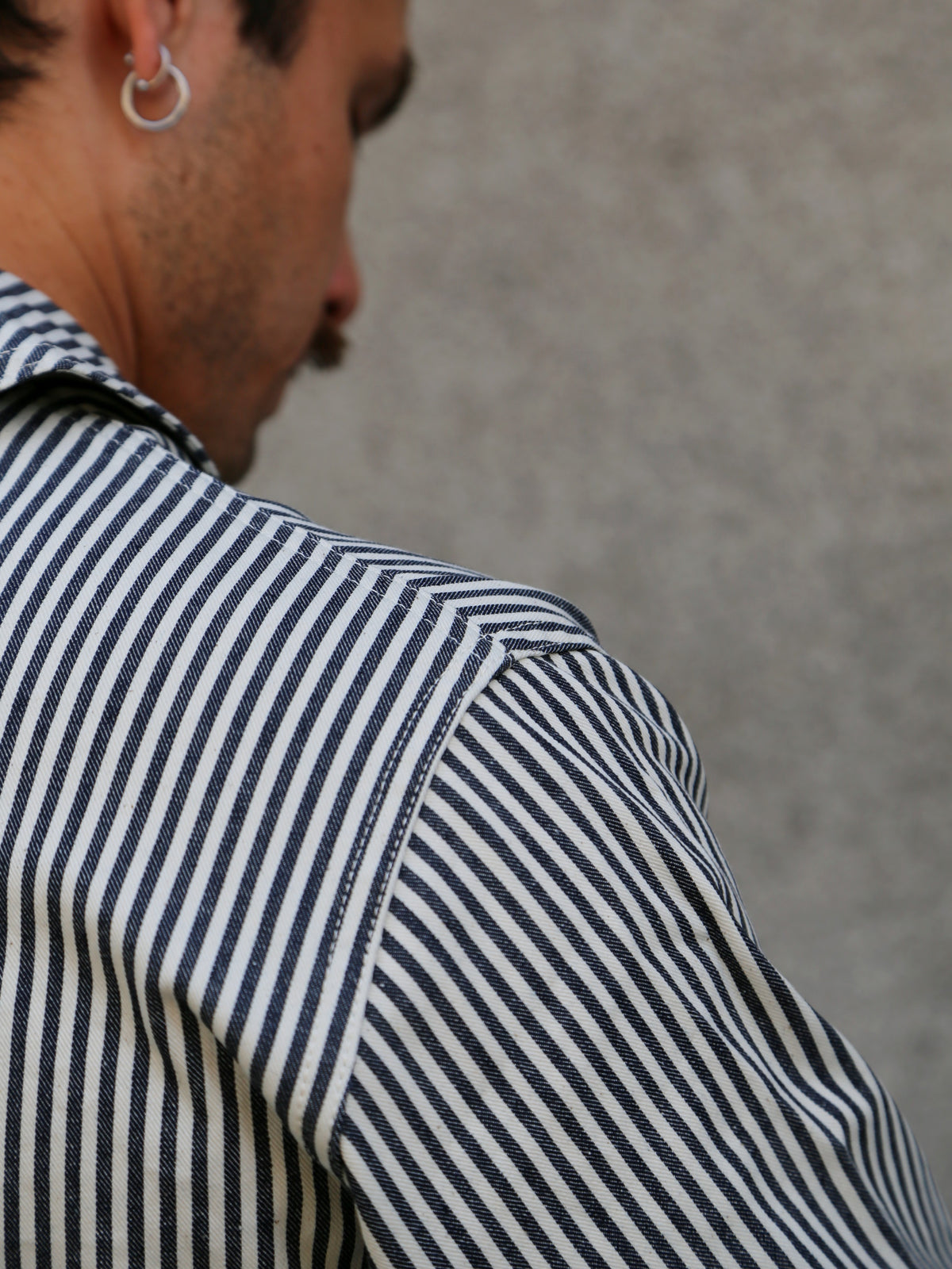The Real McCOY's U.S. Navy Striped Dungaree Jumper – White/Navy (MJ26004-314)