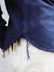 Samurai Jeans Snake Jacquard Work Shirt – Indigo (SSS25-01W)