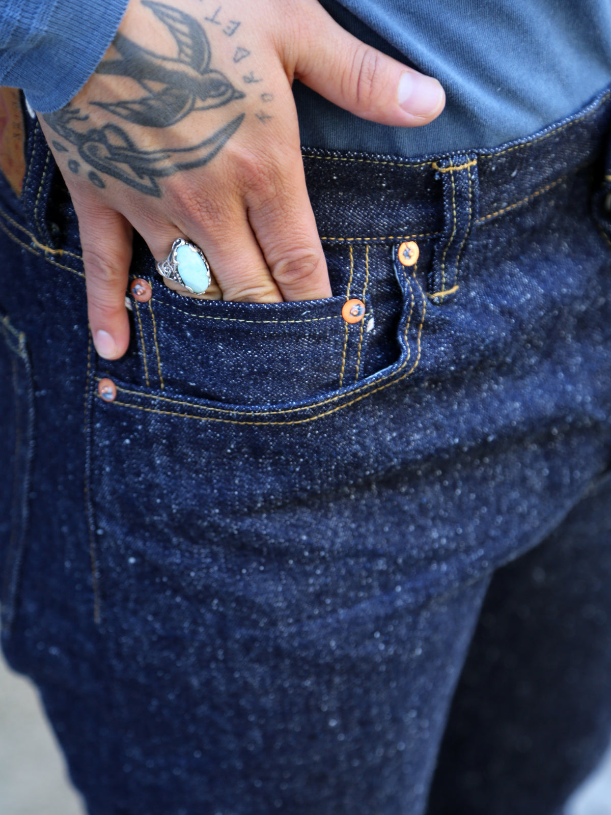 Omoto Denim 16oz Nep Denim Relax Fit Jeans - Indigo (0612)