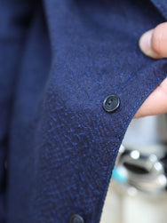 Samurai Jeans Snake Jacquard Work Shirt – Indigo (SSS25-01W)