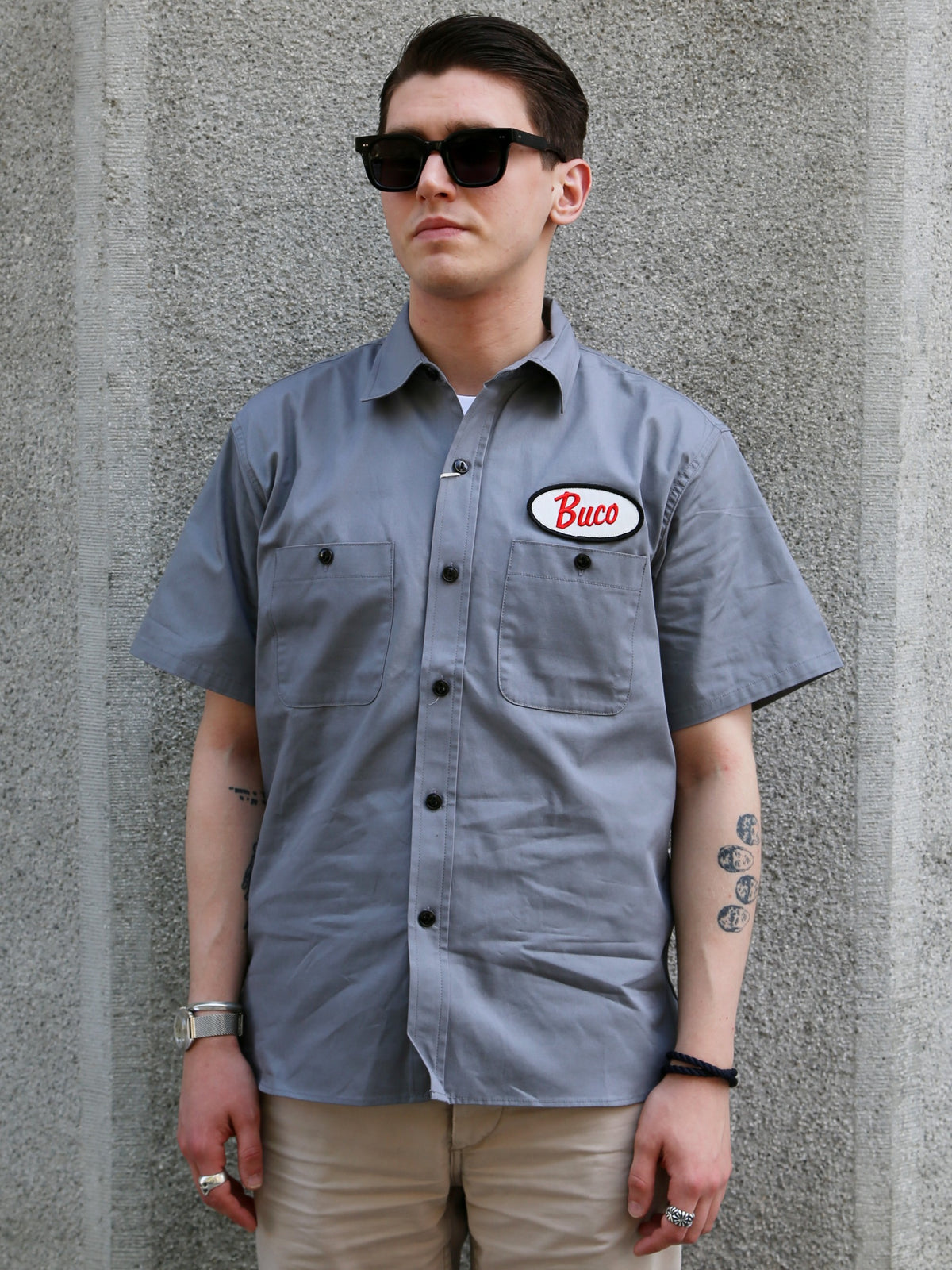 The Real McCOY's Buco Workshirt S/S / Look at How Buco did it! – Cloud (BS26001-024)