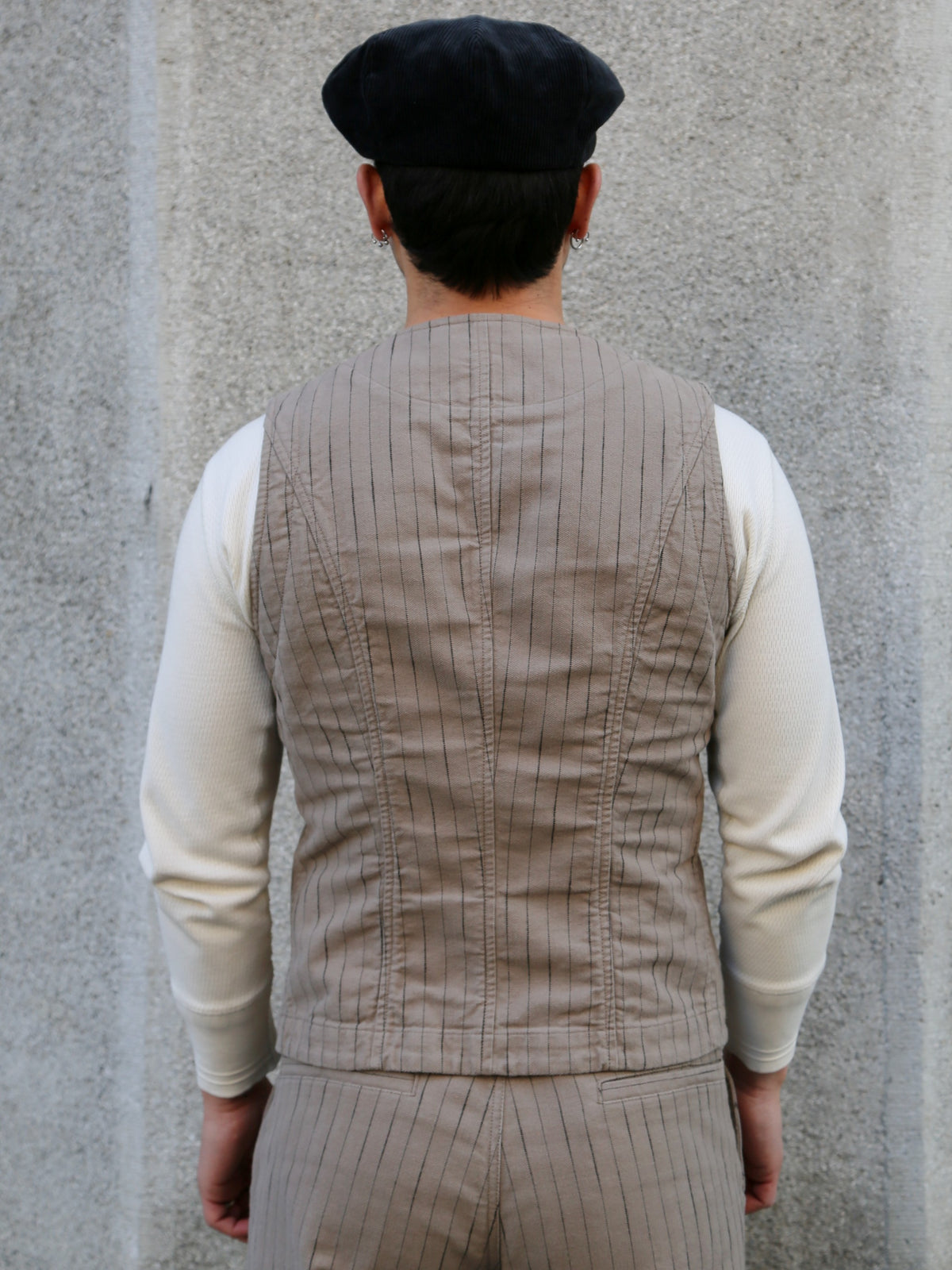 Hansen Garments KNUD Casual Waistcoat – Beige Herringbone (31-57-5)