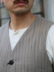 Hansen Garments KNUD Casual Waistcoat – Beige Herringbone (31-57-5)