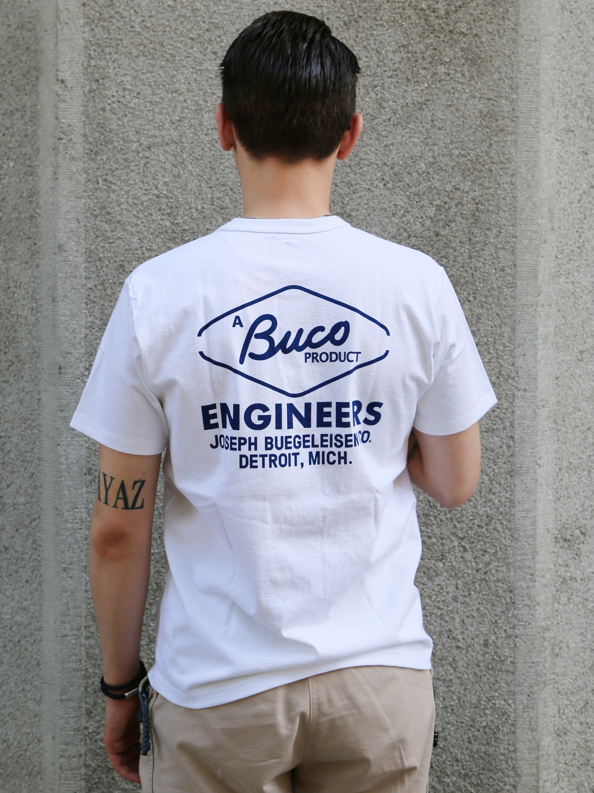 The Real McCOY's Buco Tee / Buco Engineers – White (BC26001-010)