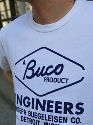 The Real McCOY's Buco Tee / Buco Engineers – White (BC26001-010)