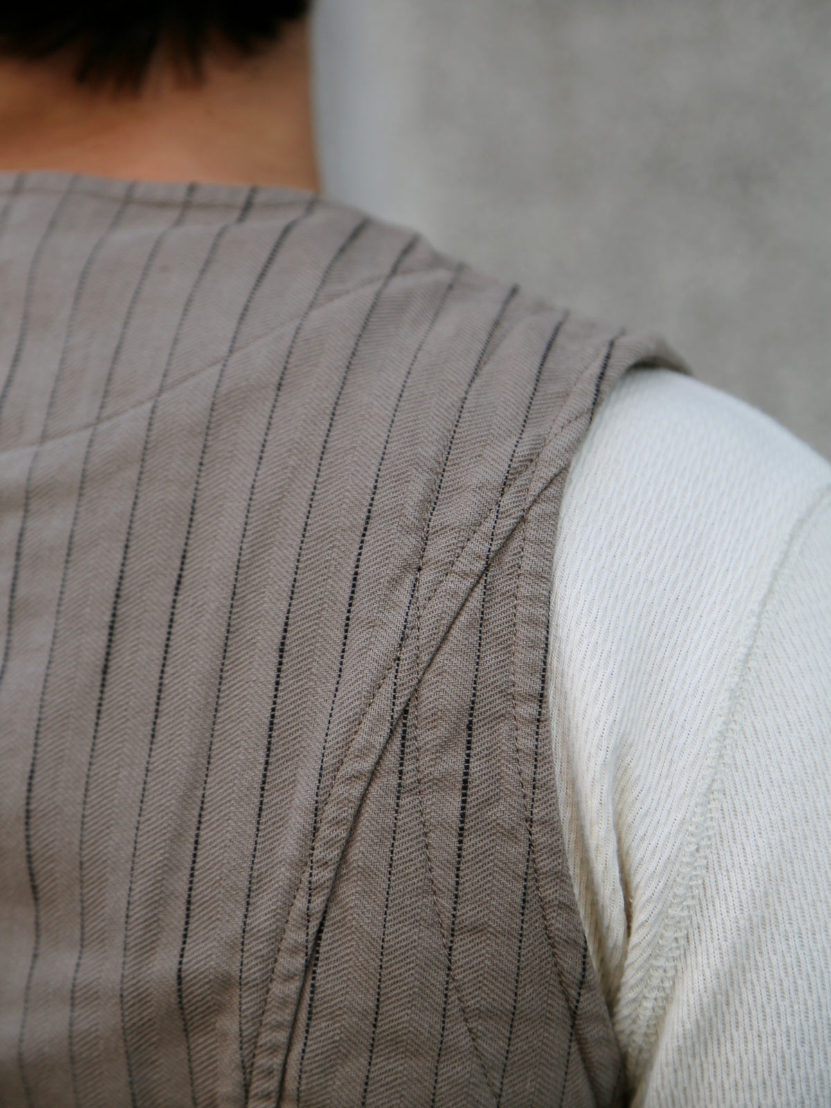 Hansen Garments KNUD Casual Waistcoat – Beige Herringbone (31-57-5)