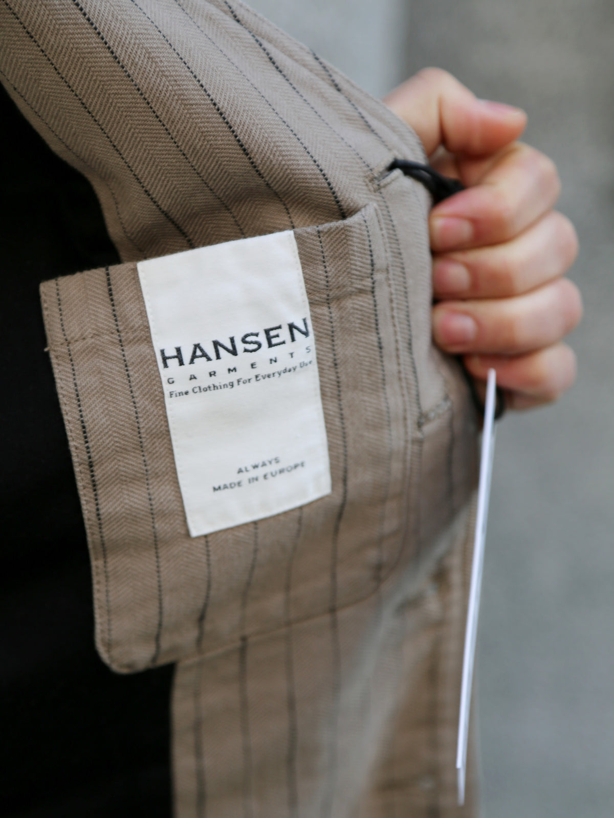 Hansen Garments KNUD Casual Waistcoat – Beige Herringbone (31-57-5)