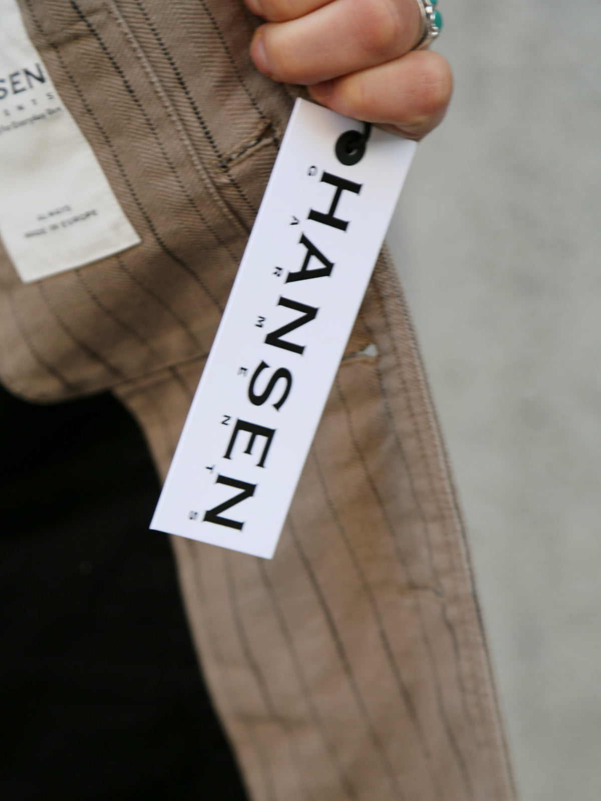 Hansen Garments KNUD Casual Waistcoat – Beige Herringbone (31-57-5)