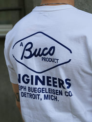 The Real McCOY's Buco Tee / Buco Engineers – White (BC26001-010)