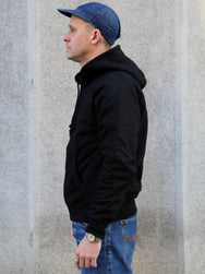 Nudie Jeans Gunde Logo Zip Hoodie – Black (150601)