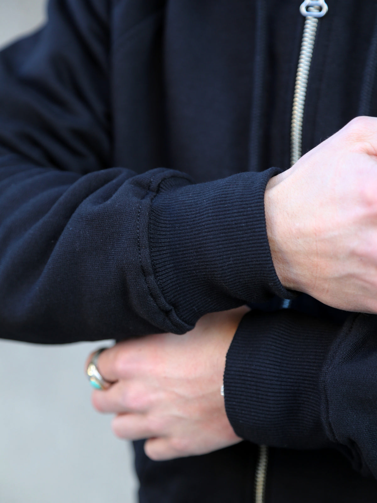 Nudie Jeans Gunde Logo Zip Hoodie – Black (150601)