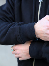 Nudie Jeans Gunde Logo Zip Hoodie – Black (150601)