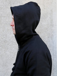 Nudie Jeans Gunde Logo Zip Hoodie – Black (150601)