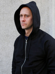 Nudie Jeans Gunde Logo Zip Hoodie – Black (150601)