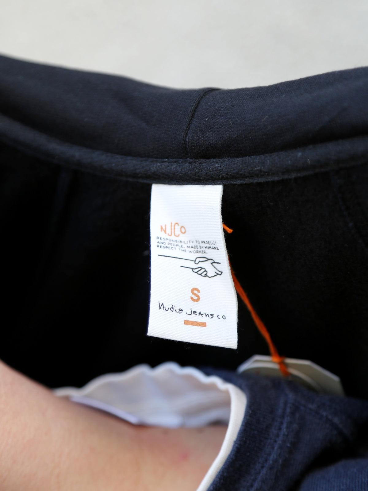 Nudie Jeans Gunde Logo Zip Hoodie – Black (150601)