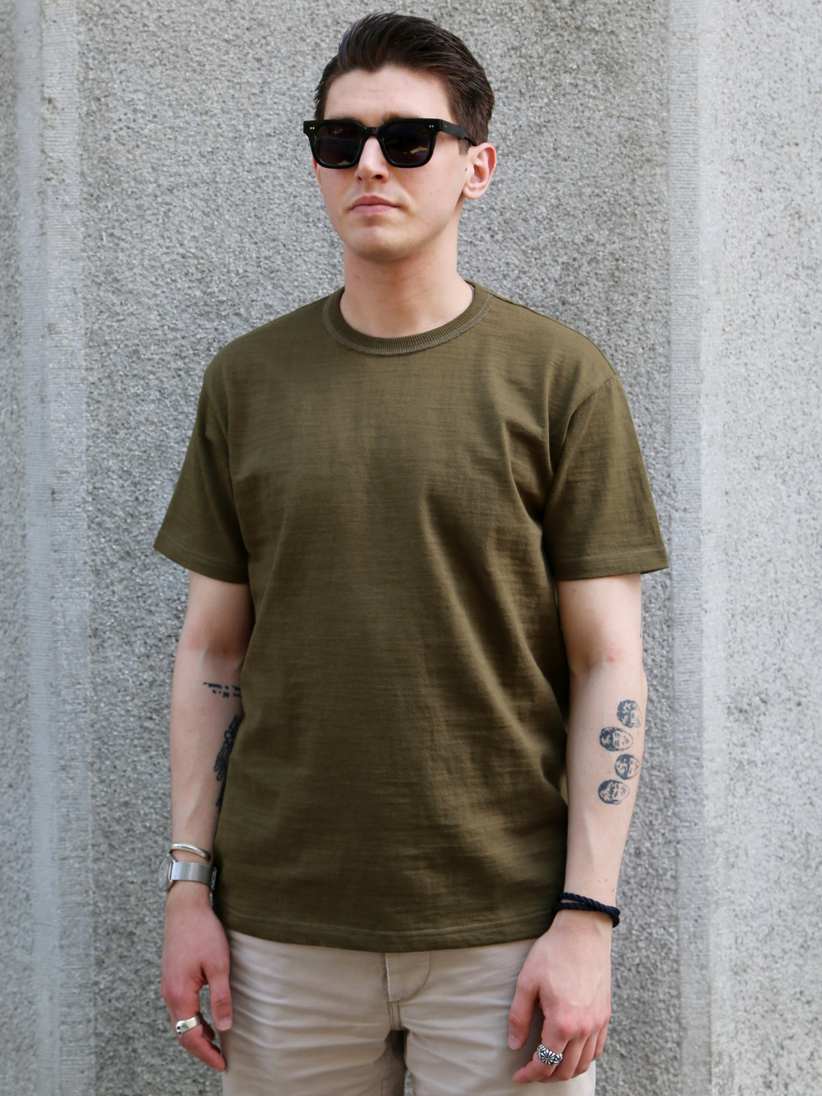 The Real McCOY's Athletic T-shirt / Loop-wheel – Olive (MC19010-150)