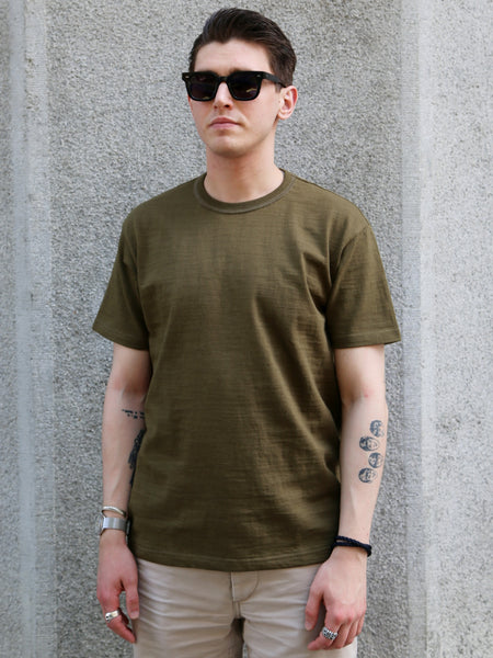 The Real McCOY's Athletic T-shirt / Loop-wheel – Olive (MC19010-150)