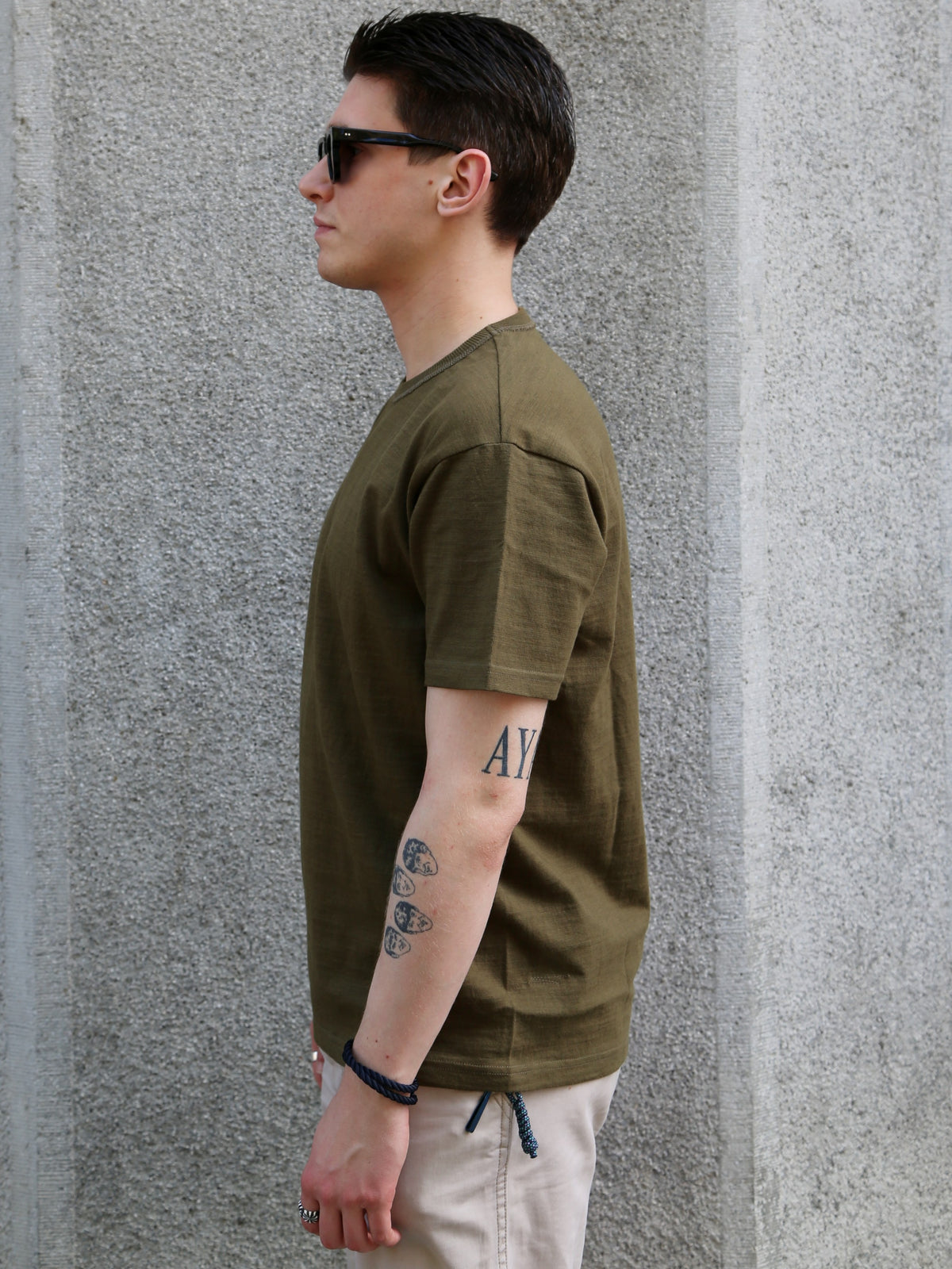The Real McCOY's Athletic T-shirt / Loop-wheel – Olive (MC19010-150)