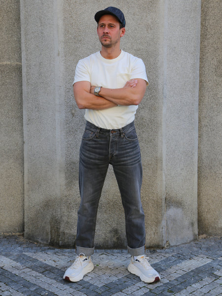 Nudie Jeans Steady Eddie II Grey Crosshatch (114944)