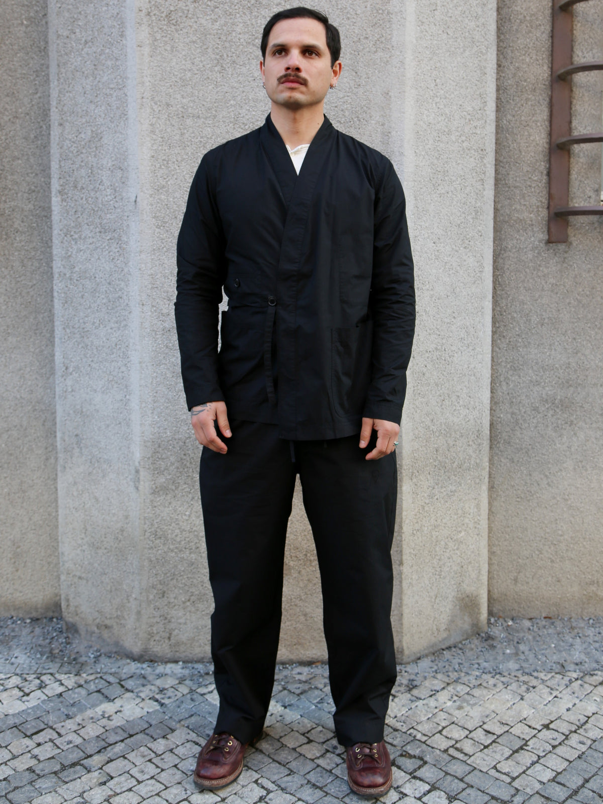 Hansen Garments FOLKE Eastern Style jacket – Black Parachute (31-64-2)