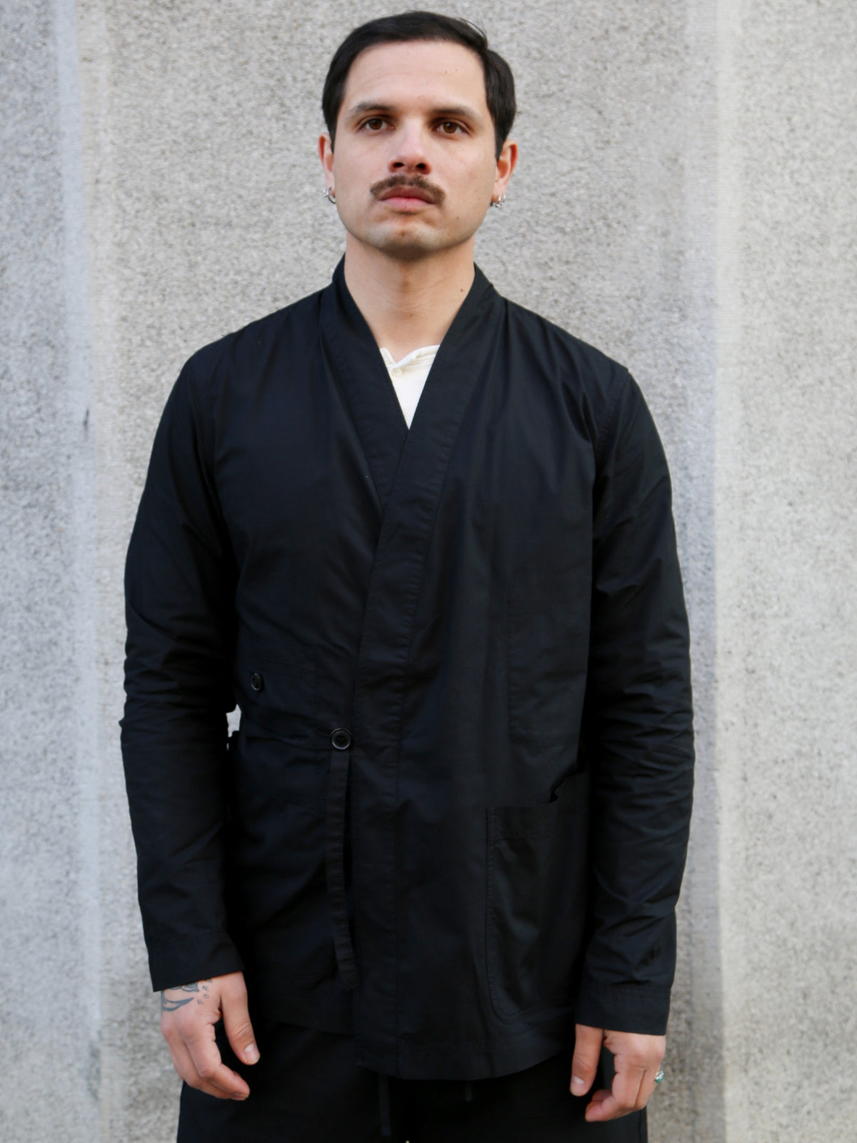 Hansen Garments FOLKE Eastern Style jacket – Black Parachute (31-64-2)