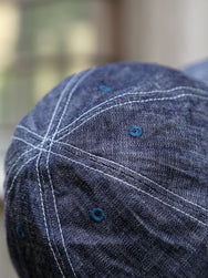 Omoto Denim 10oz Denim 6 Panel Hat – Indigo (9001)