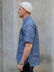The Real McCOY's U.S. Navy Chambray Shirt SS (Modify) – Light Blue (MS25005)