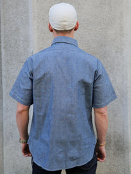 The Real McCOY's U.S. Navy Chambray Shirt SS (Modify) – Light Blue (MS25005)