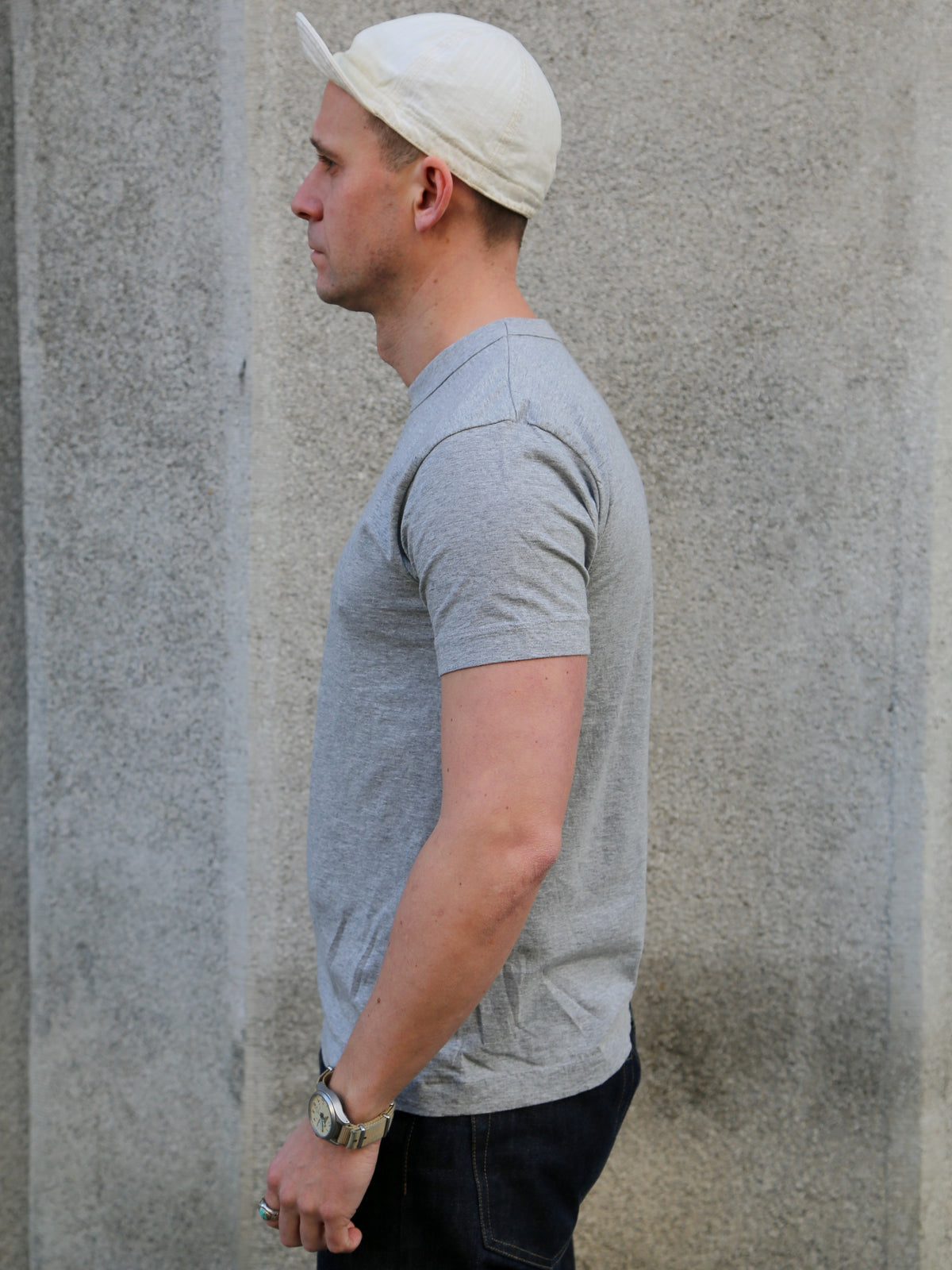 Utilitees 5.5oz Loopwheel Crew Neck T-Shirt – Grey (UTIL-GRY)