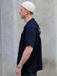 Nudie Jeans Arthur Bowling Shirt 9 Wonders – Navy (140927)