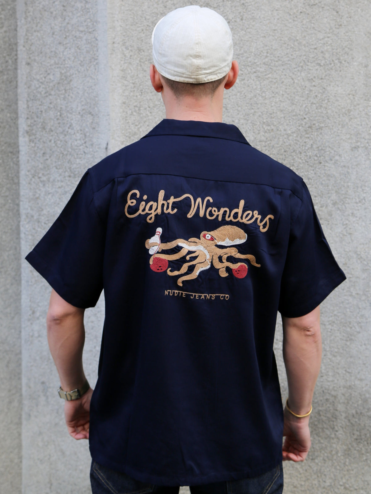 Nudie Jeans Arthur Bowling Shirt 9 Wonders – Navy (140927)