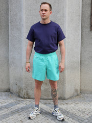 The Real McCOY's Cotton Drill Swim Shorts (Over-Dyed) – Teal (MP22015-111)