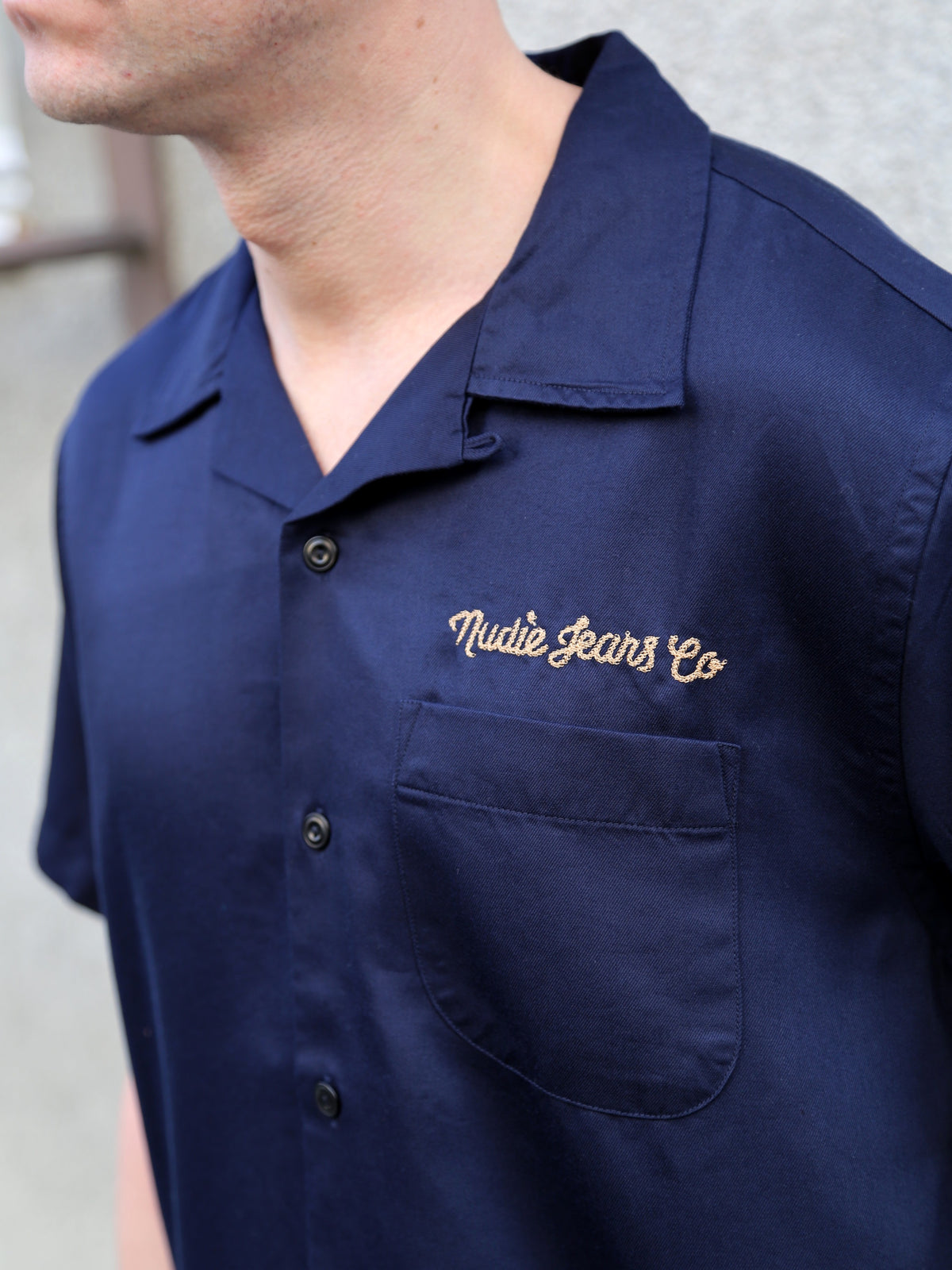 Nudie Jeans Arthur Bowling Shirt 9 Wonders – Navy (140927)