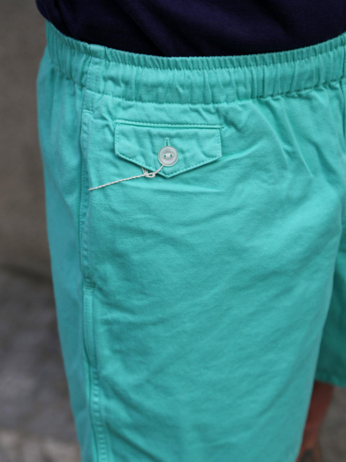 The Real McCOY's Cotton Drill Swim Shorts (Over-Dyed) – Teal (MP22015-111)