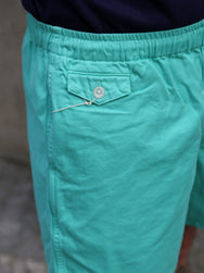 The Real McCOY's Cotton Drill Swim Shorts (Over-Dyed) – Teal (MP22015-111)