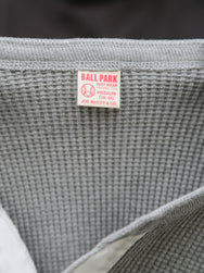 The Real McCoy's Waffle Thermal Henley Undershirt LS – Medium Grey (MC24122)